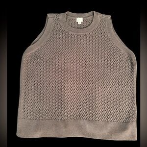a new day Taupe Cable Knit Crewneck Sweater Vest